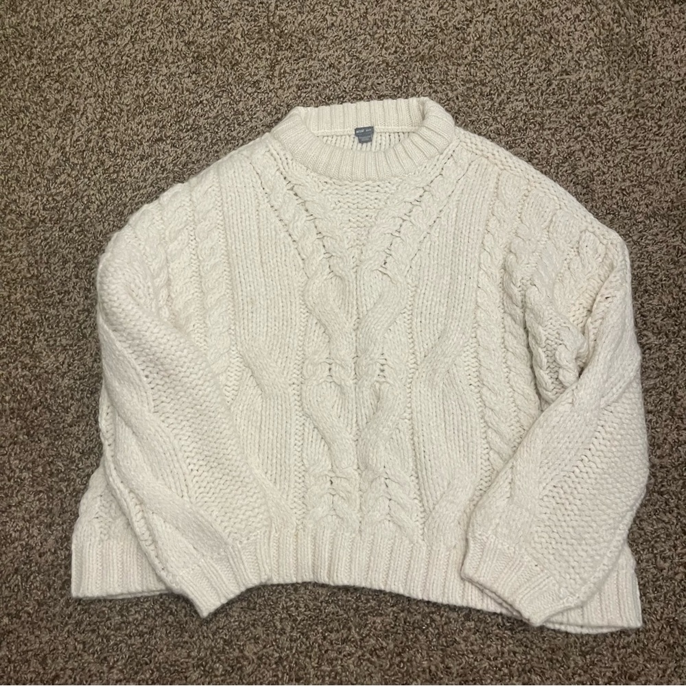 White oversized sweater